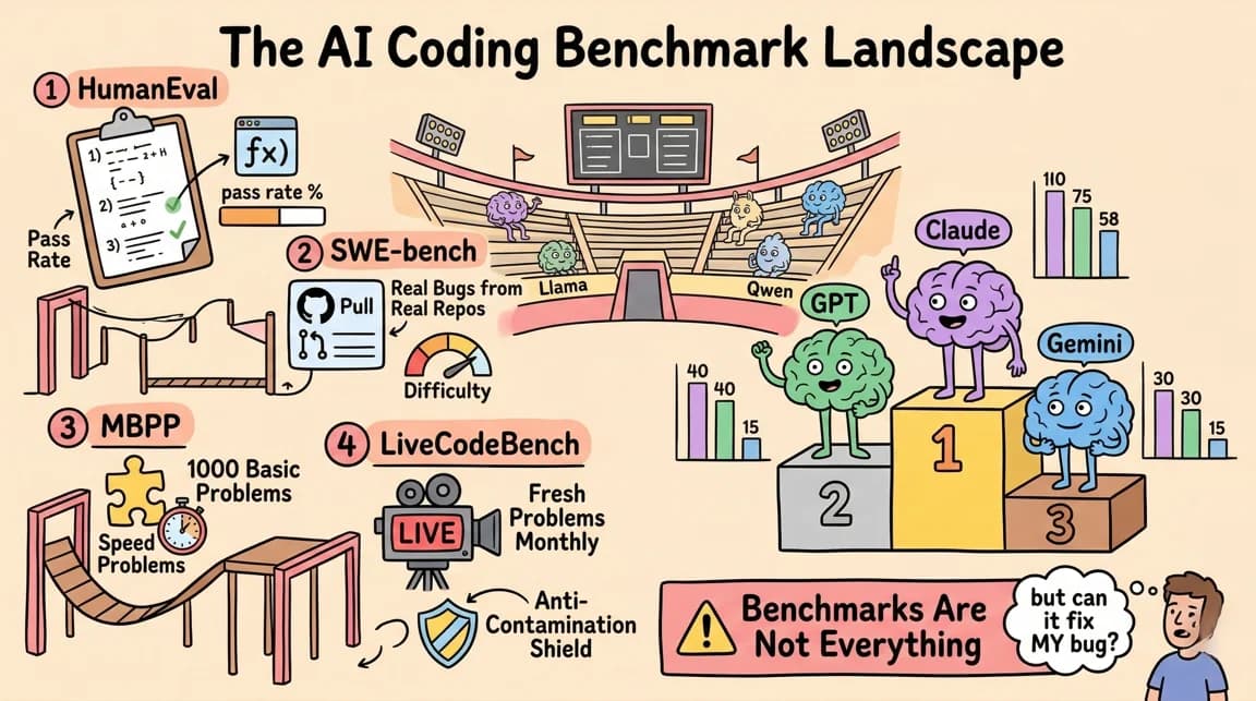 The AI Coding Benchmark Landscape