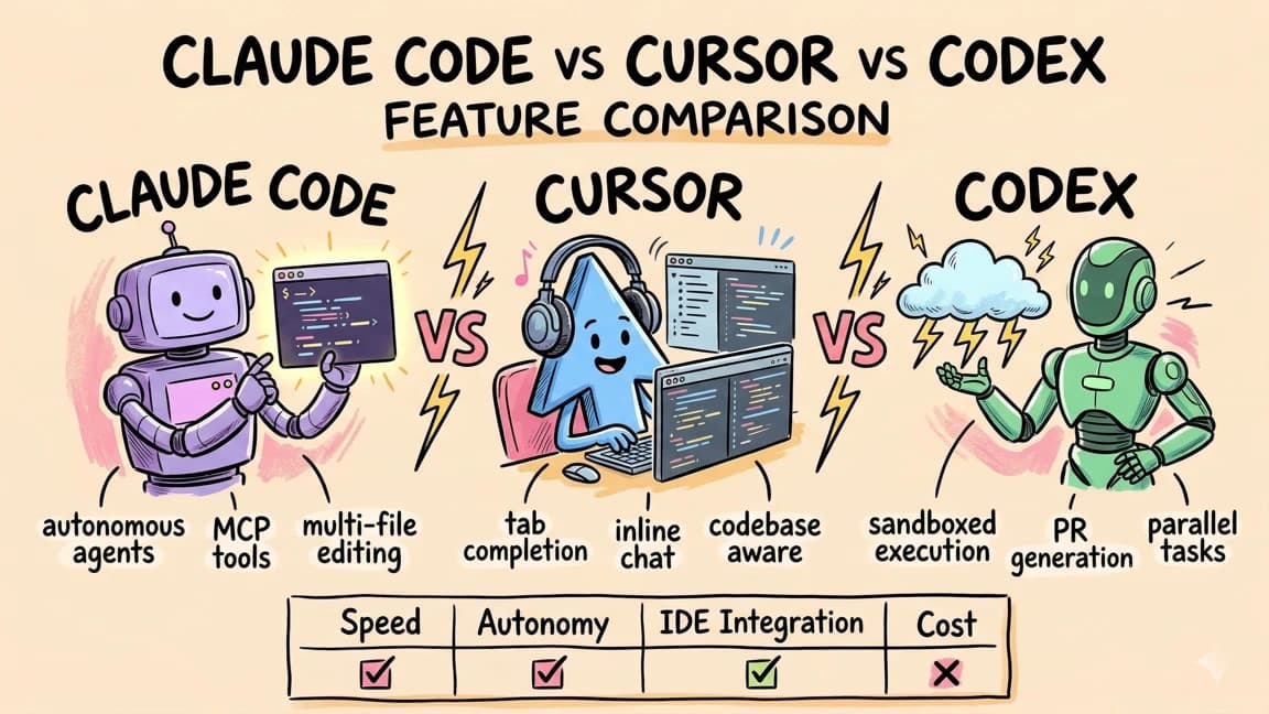 Claude Code vs Cursor vs Codex