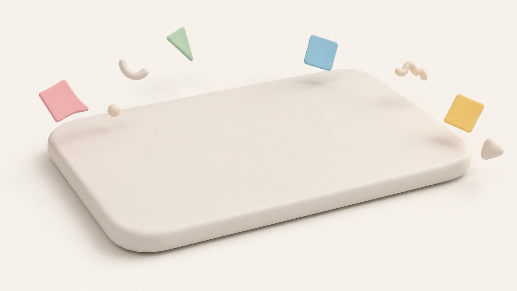 Abstract 3D render of a screen and workspace