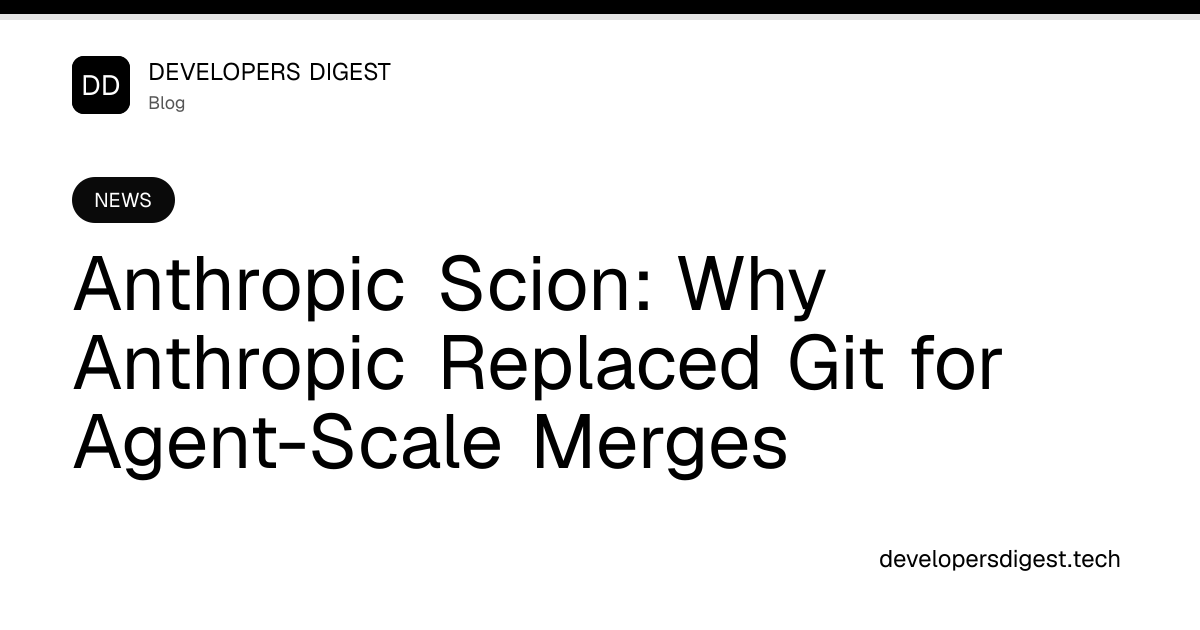 Anthropic Scion: Why Anthropic Replaced Git for Agent-Scale Merges