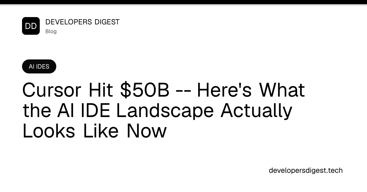 Cursor Hit $50B -- Here's What the AI IDE Landscape Actually Looks Like Now