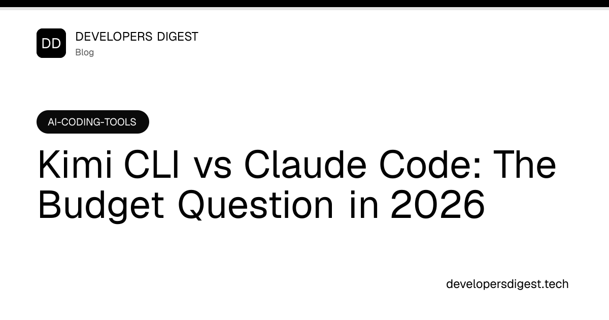 Kimi CLI vs Claude Code: The Budget Question in 2026 - Developers Digest