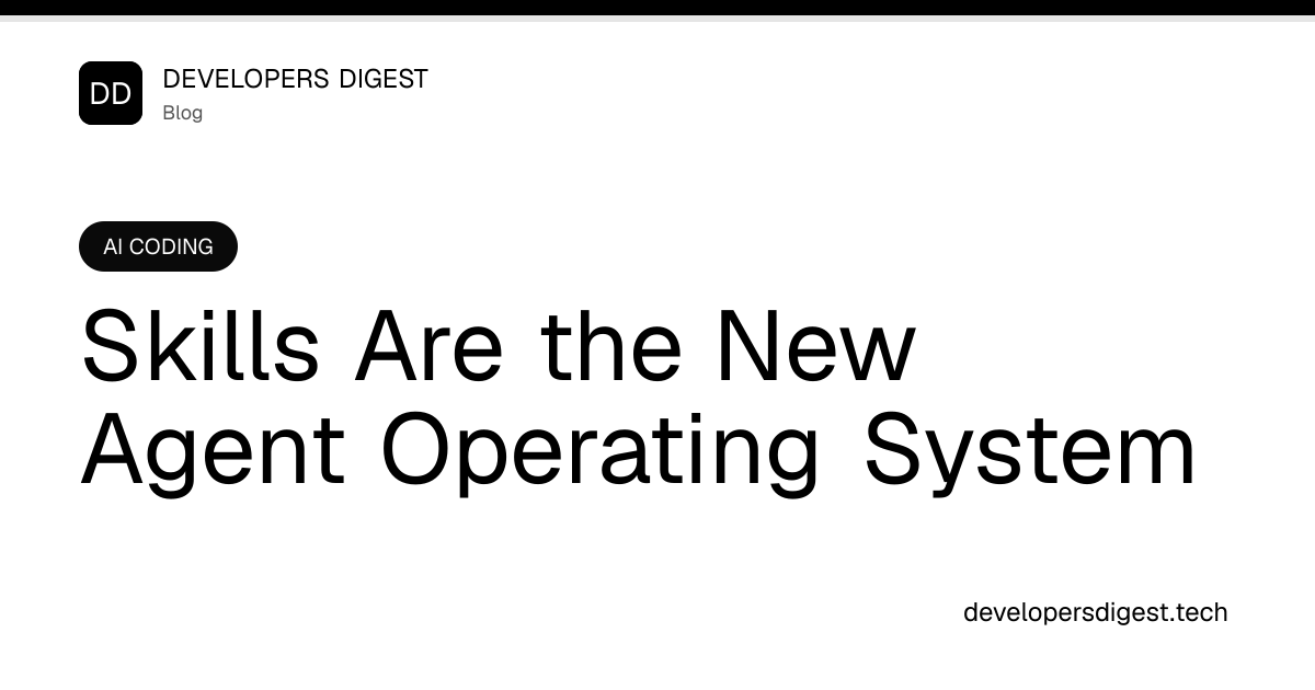 Skills Are the New Agent Operating System - Developers Digest