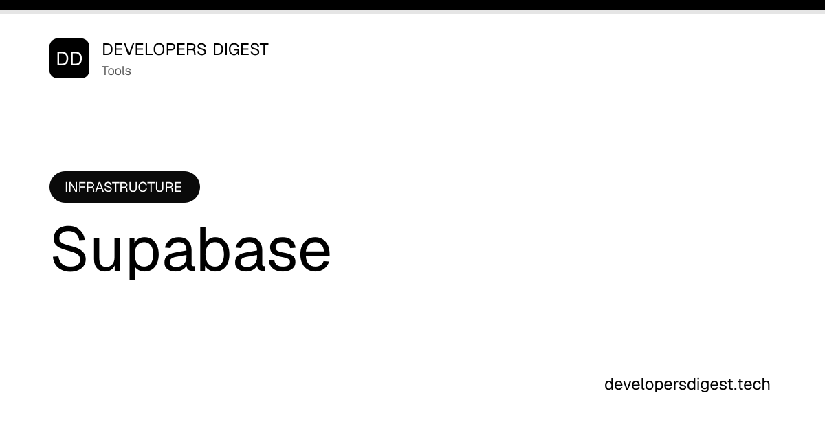 Supabase - Review & Setup Guide - Developers Digest